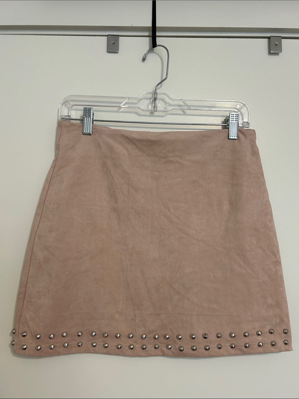 Forever 21 Light Pink/Nude Studded Skirt, Size M